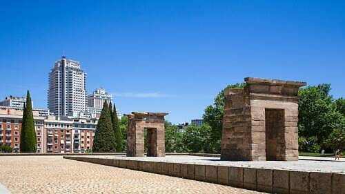 Chrám Debod v Madridu ve Španělsku