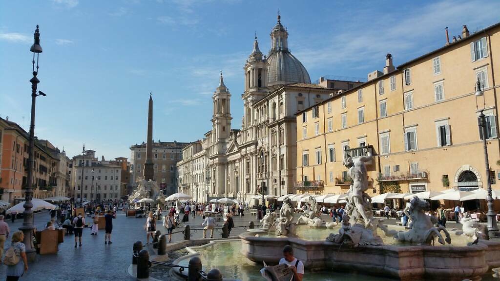 Náměstí Piazza Navona v Římě v Itálii