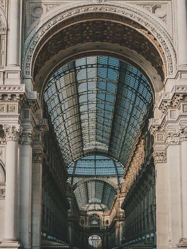 Galerie Viktora Emanuela II. v Miláně v Itálii