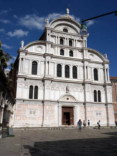 Kostela svatého Zachariáše v Benátkách v Itálii